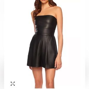 Susana Monaco Faux Leather Romper Size Medium